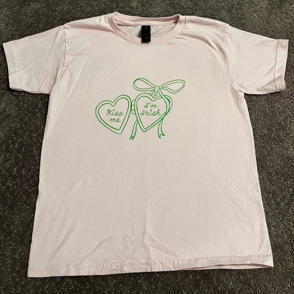 “Kiss me I’m Irish” Baby Pink Tee